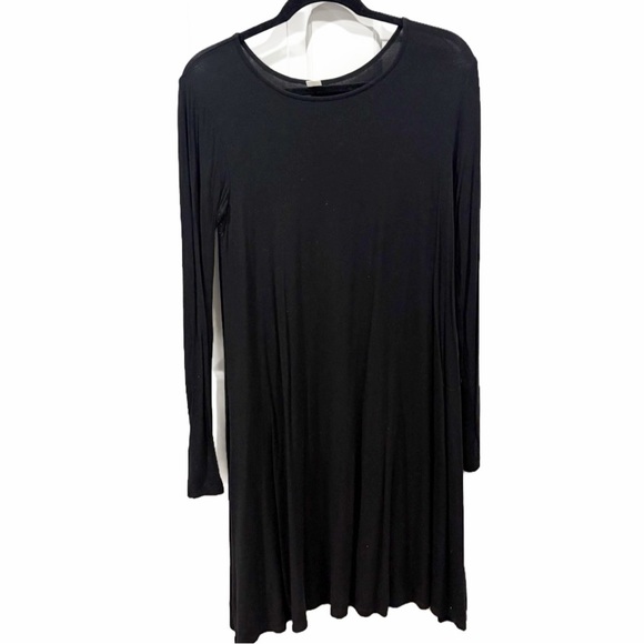 Old Navy Classic Black Long Sleeve Swing Dress Size Medium - Picture 3 of 6
